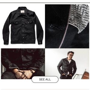 Long Haul Jacket in Black Denim Selvedge